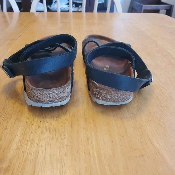 Birkenstock Dehli Black Oiled Leather Sandals sz 36 - Picture 6 of 12